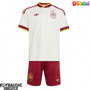 Španělsko Dětské Venkovní dres komplet MS 2026 Krátký Rukáv (+ trenýrky)